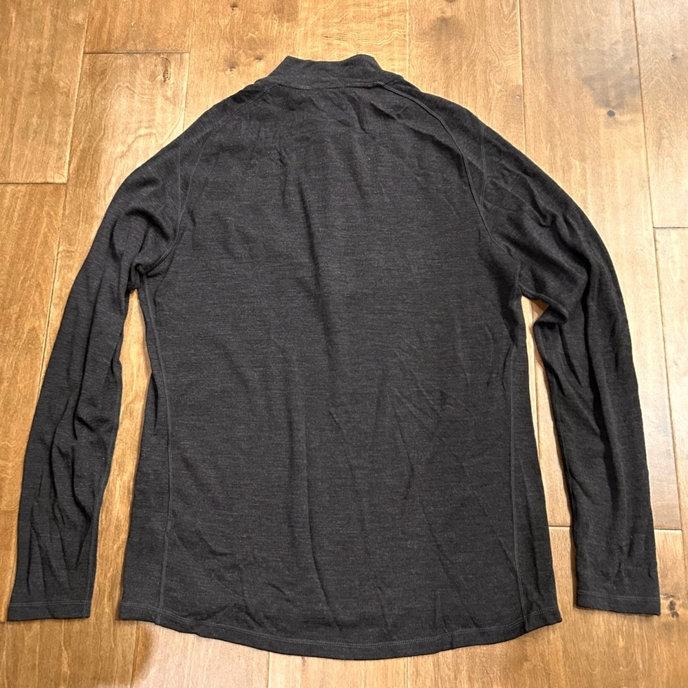 Smartwool Men's charcoal Quarter-Zip Long Sleeve Pullover XL - Picture 5 of 6